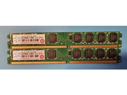 Paměť RAM do PC Transcend 4GB DDR2 2 x 2GB 800Mhz
