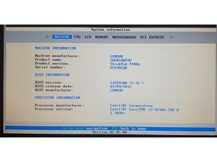 Základní deska NM-A052 s Intel i5 4210U z Lenovo ThinkPad T440s