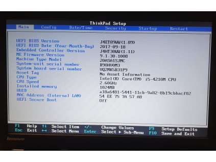 Základní deska 00HM540 z Lenovo ThinkPad L440 - zaheslovaný bios