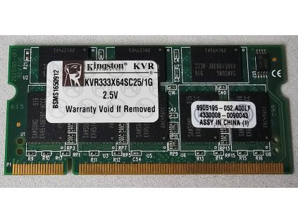 Ram do NTB Kingston KVR333X64SC25/1G 1GB DDR333/PC2700 200-pin SO-DIMM