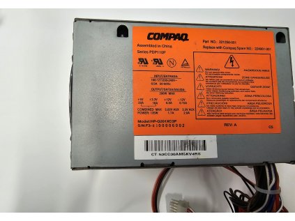 Zdroj do PC Compaq PDP-110P, PDP110P, 200W PN: 221256-001