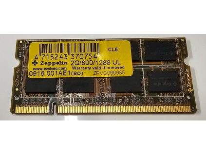 Ram do NTB 2GB EVOLVEO Zeppelin SODIMM DDR2 2GB 800MHz CL6