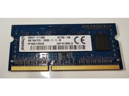Paměť RAM do NB Kingston HP16D3LS1KBG/4G 4GB 1600Mhz DDR3 PC3L