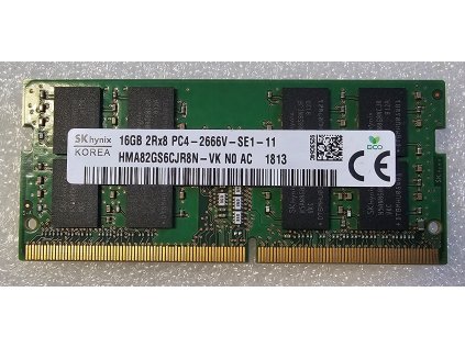 Paměť RAM do NB Lenovo SKhynix 16GB DDR4 2666 - HMA82GS6CJR8N-VK
