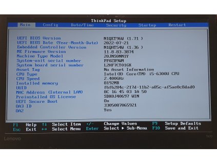 Základní deska NM-A931 s Intel  i5-6300U z  Lenovo ThinkPad T470