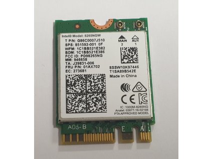Wifi modul + Bluetooth 8265NGW / 851592-001 z Lenovo ThinkPad T480