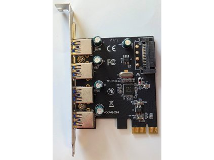Řadič AXAGON PCEU-430VL PCIe řadič 4x externí SuperSpeed USB