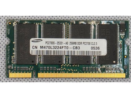Paměť RAM do NB Samsung DDR 256MB PC2700 CL2.5 - M470L3224FT0-CB3