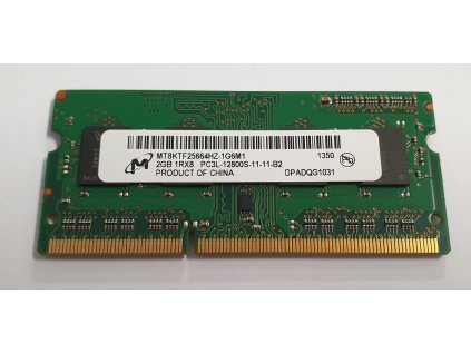 Paměť RAM do NB Micron MT8KTF25664HZ-1G6M1 2GB 1600Mhz DDR3 PC3L