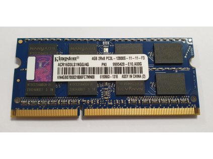 Paměť RAM 1 do NB Kingston ACR16D3LS1NGG/4G 4GB 1600MHz DDR3 PC3L