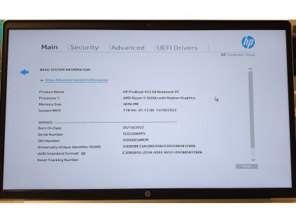 Základní deska DA0X9QMB8E0 s Ryzen 5 5600U z HP Probook 455 G8