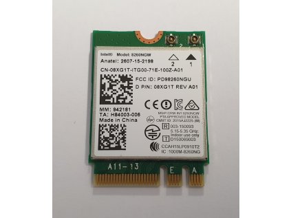 Wifi modul + Bluetooth 4.2 8260NGW / 08XG1T z Dell Latitude E5470