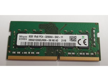 Paměť RAM do NB SKhynix HMA81GS6DJR8N-XN 8GB 3200Mhz DDR4 PC4