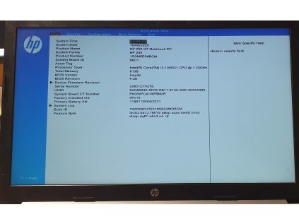 Základní deska LA-J951P s Intel i3-1005G1 z HP 250 G7