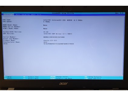 Základní deska LA-B511P s Celeron N2830 z Acer Aspire ES1-511