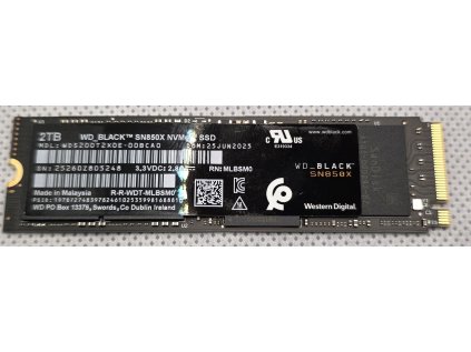 WD BLACK SSD NVMe 2TB PCIe SN850X, Gen4, (R:7300, W:6600MB/s) - 64h