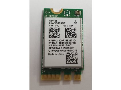 Wifi modul + Bluetooth AW-NB274NF / RTL8723DE z HP 15-bw051nc