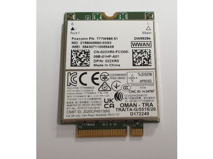 4G WWAN modul DW5829e / 022XR0 z Dell Latitude 7310