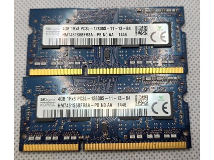 Paměť RAM do NB 2x SKHynix HMT451S6BFR8A 4GB 1600Mhz DDR3 PC3L (8GB)
