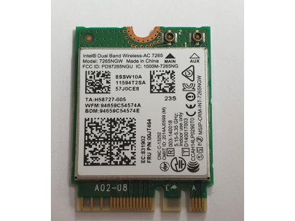 Wifi modul + Bluetooth 7265NGW / 00JT464 z Lenovo ThinkPad T450s