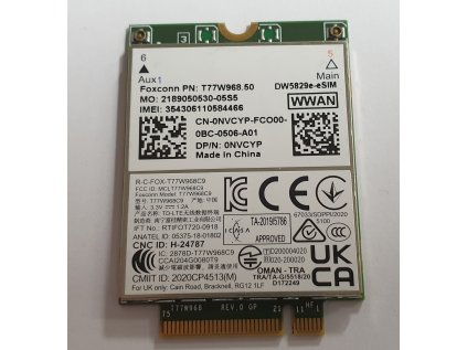 4G WWAN modul DW5829e-eSIM / 0NVCYP / T77W968.50 z Dell Latitude 7310