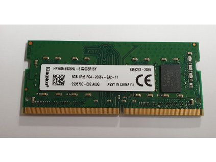 Paměť RAM do NB Kingston HP26D4S9S8HJ 8GB 2666MHz DDR4 PC4