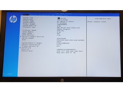 Základní deska 6050A3176201 s AMD Athlon Gold 3150U z HP 17-ca2000nc