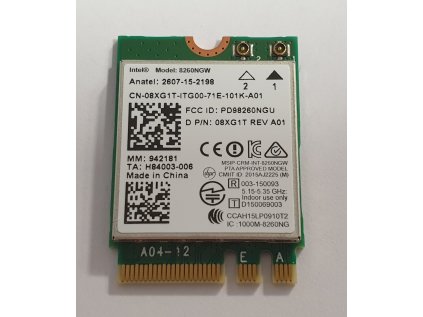 Wifi modul + Bluetooth 4.2 8260NGW / 08XG1T z Dell Latitude E5470