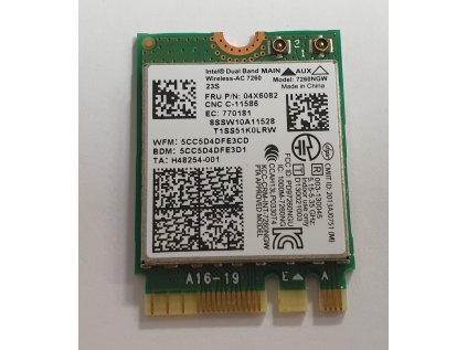 Wifi modul + Bluetooth 7260NGW / 04X6082 z Lenovo ThinkPad T540p