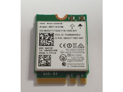 Wifi modul + Bluetooth 4.2 8260NGW / 08XG1T z Dell Latitude E5470