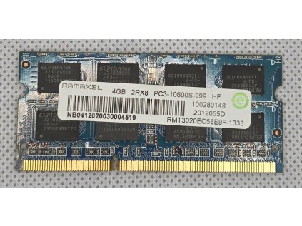 Paměť RAM do NB RAMAXEL DDR3 4GB 1600MHz CL11 RMT3020EC58E9F-1333