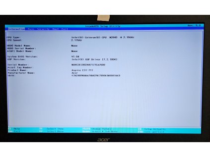Základní deska DA0ZYLMB6C0 s Celeron N2840 z Acer Aspire ES1-711