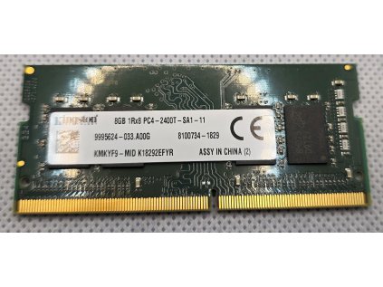 Paměť RAM do NB Kingston 8GB 2400Mhz DDR4 CL17 1Rx8- 9995624-033.A00G