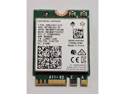 Wifi modul + Bluetooth 8265NGW / 01AX702 z Lenovo ThinkPad T480