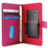 Pouzdro Puro flipové s nastavitelnými konzolami a přihrádkou na karty 5,1" XL růžové