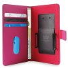Pouzdro Puro flipové s nastavitelnými konzolami a přihrádkou na karty 4,3'' M růžové