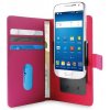 Pouzdro Puro flipové s nastavitelnými konzolami a přihrádkou na karty 4,3'' M růžové