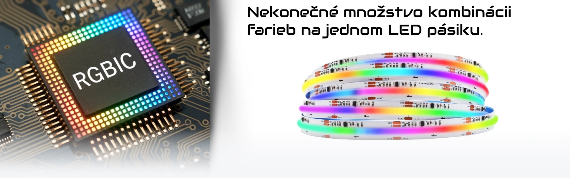 Nekonecne mnozstvo kombinacii farieb na jednom LED pasiku