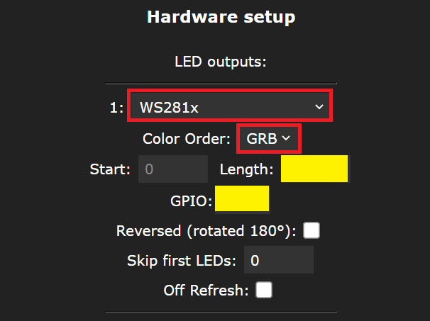 LED-outputs