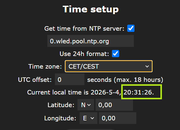 time-setup