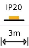 krytie IP20 - dlzka 3 metre
