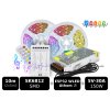Programovateľný set: 10m, SK6812 SMD | IP65, ESP32 WLED Athom ♫ Controller, 5V-30A (150W)