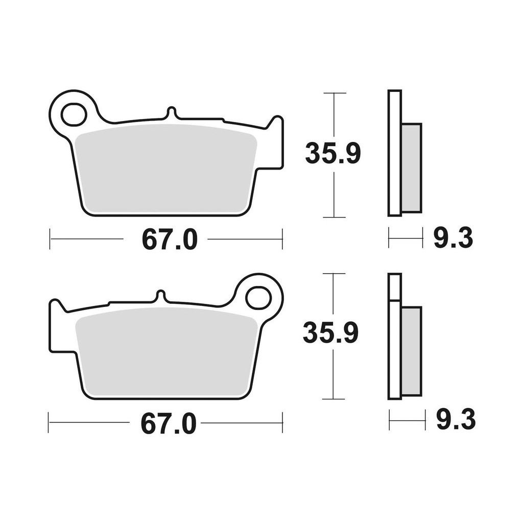 brzdové destičky, BRAKING (sinterová směs CM44) 2 ks v balení
