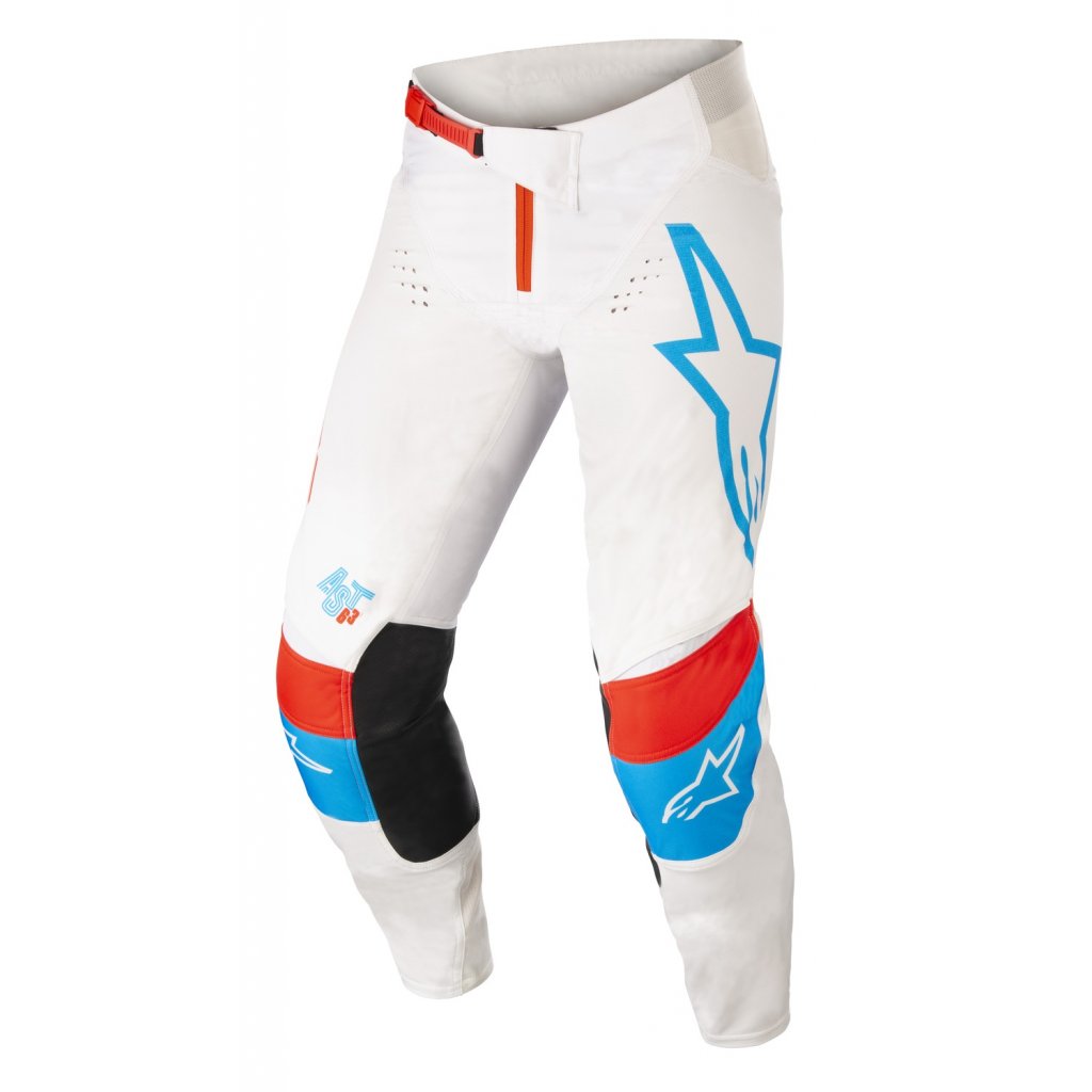 kalhoty TECHSTAR QUADRO 2022, ALPINESTARS (bílá/modrá neon/červená) - WMX  STORE