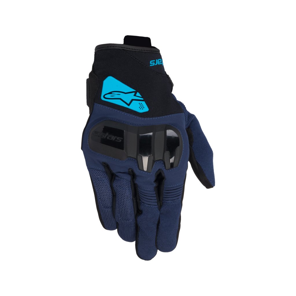 rukavice CHROME V2, ALPINESTARS (černá/modrá/světle modrá) 2025 (Velikost M)