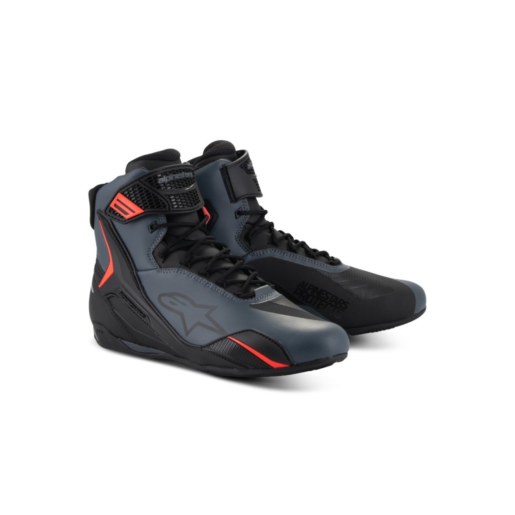 boty FASTER-4, ALPINESTARS (černá/šedá/červená fluo) 2025 (Velikost 38)