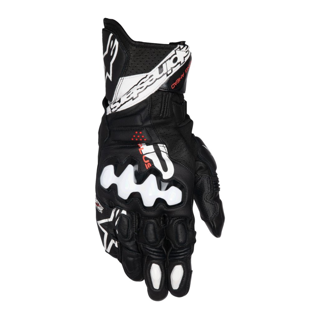 rukavice GP PLUS R V3, ALPINESTARS (černá/bílá) 2026 (Velikost XS)