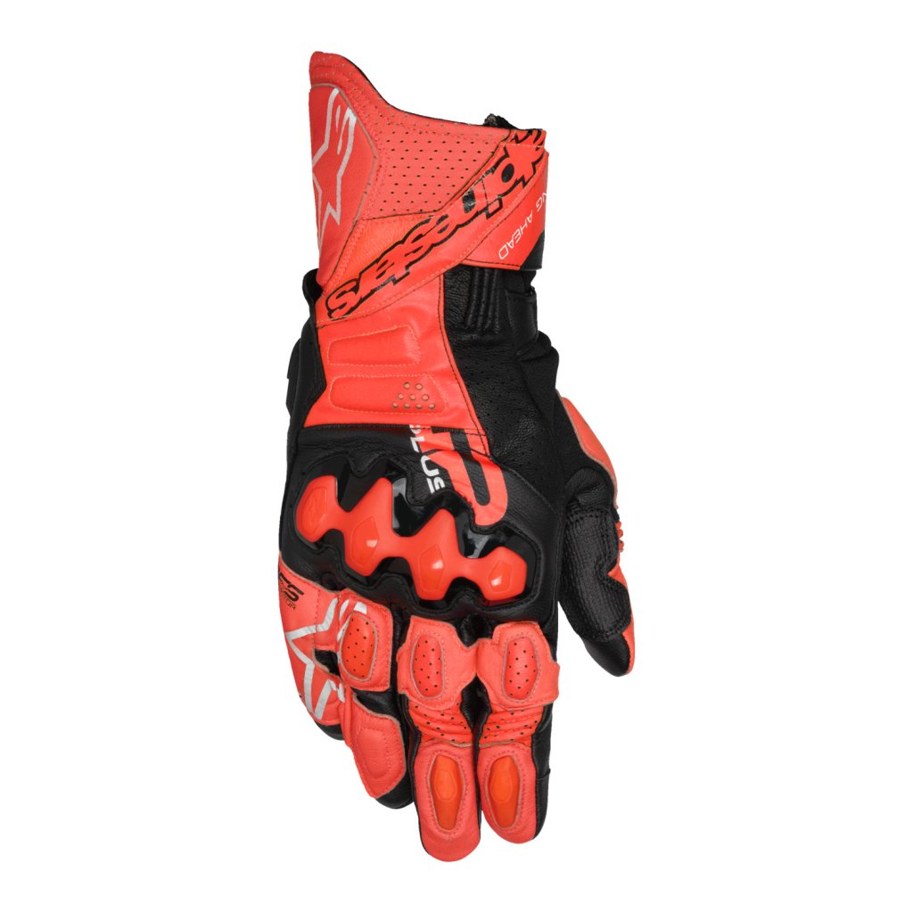 rukavice GP PLUS R V3, ALPINESTARS (červená/červená fluo/černá) 2025 (Velikost L)