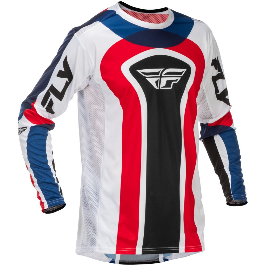 dres LITE, FLY RACING - USA 2026 (červená/bílá/modrá) (Velikost S)