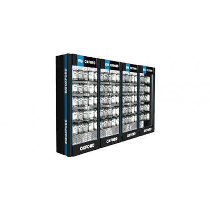 prezentační stěna Premium Advanced s rastrem pro drátový program, sestava 4ks, OXFORD (ŠxVxHL = 3740x2290x550 mm)